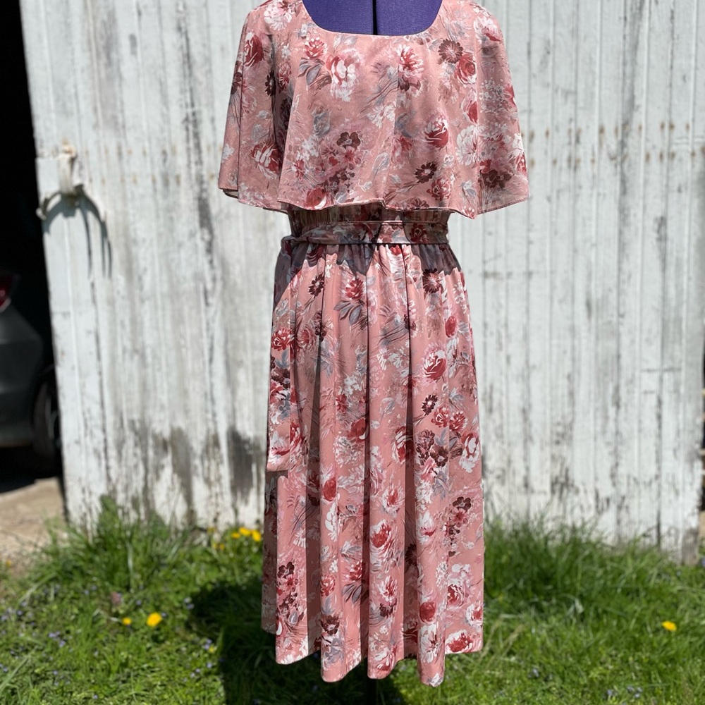 Vintage floral 1980s dress